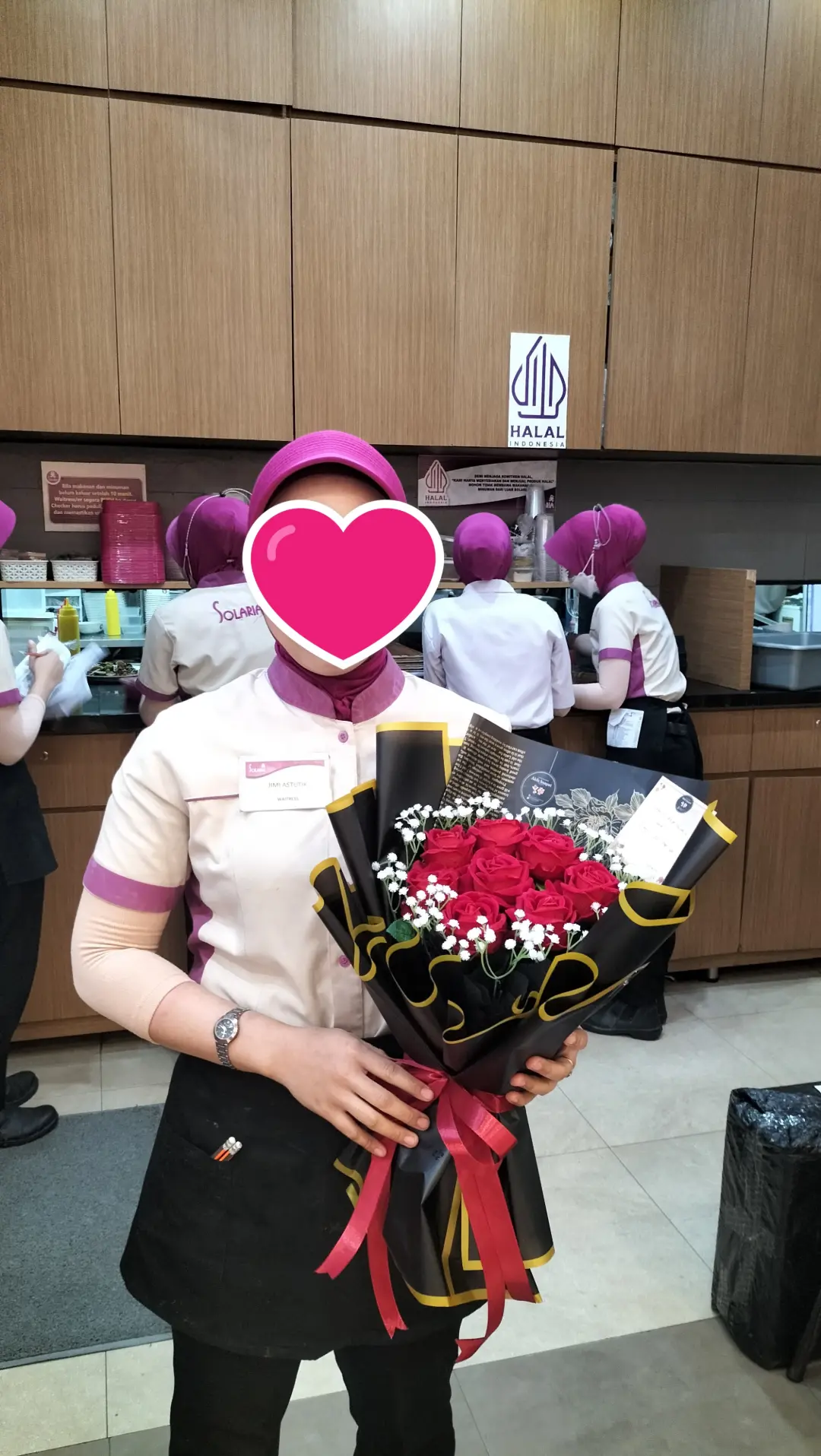 buket mawar merah 7 tangkai premium ukuran medium
