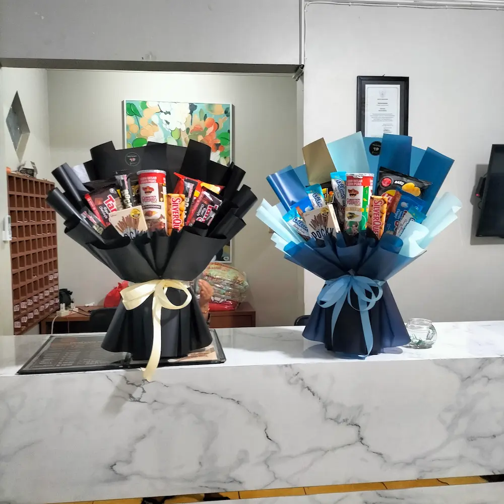 buket snack custom isi mister potato silverqueen
