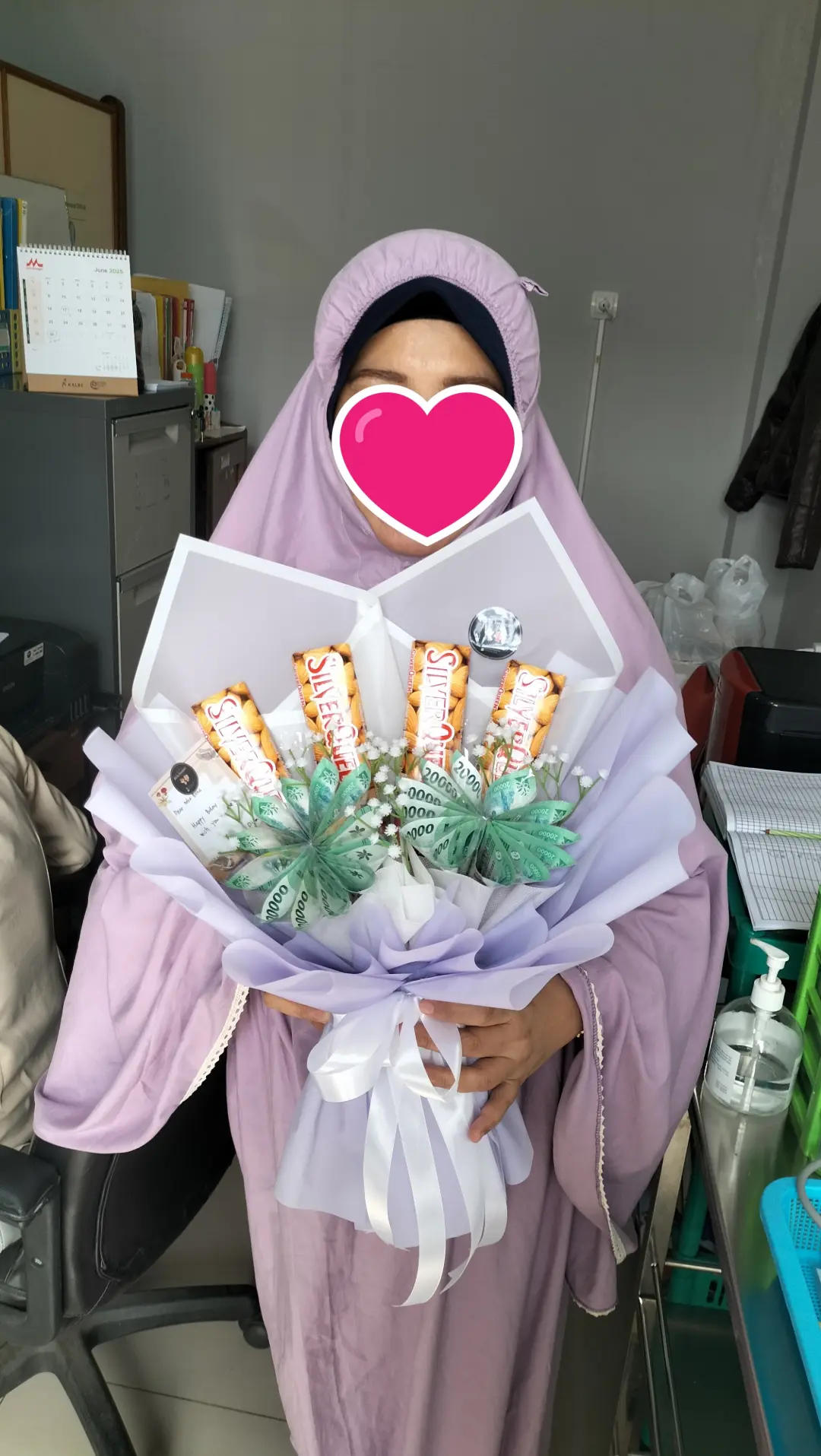 buket uang 20rb wrapping unggu model kucing
