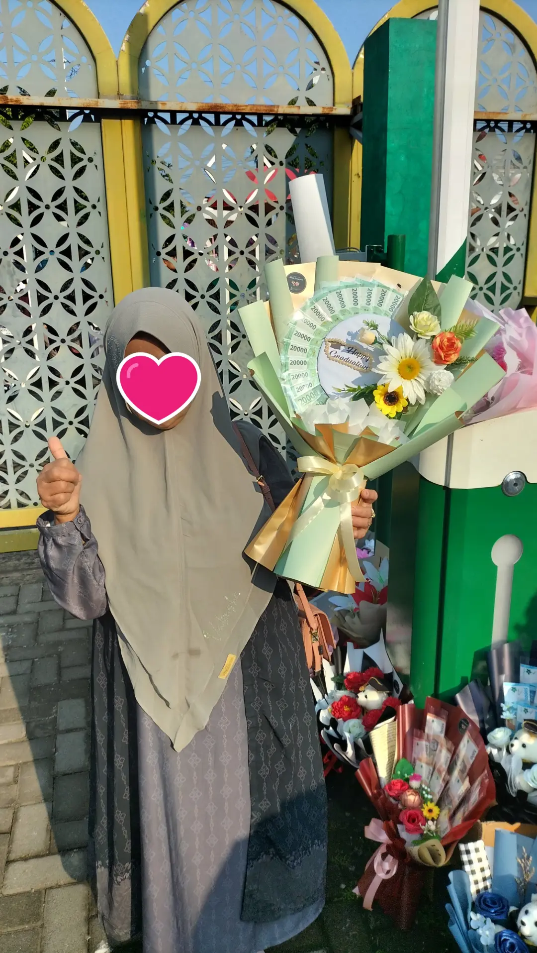 buket uang model kipas pake uang 20rb