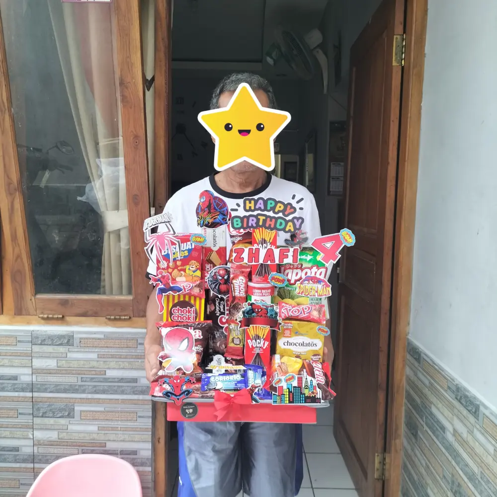 jual mading snack tema spiderman purwokerto