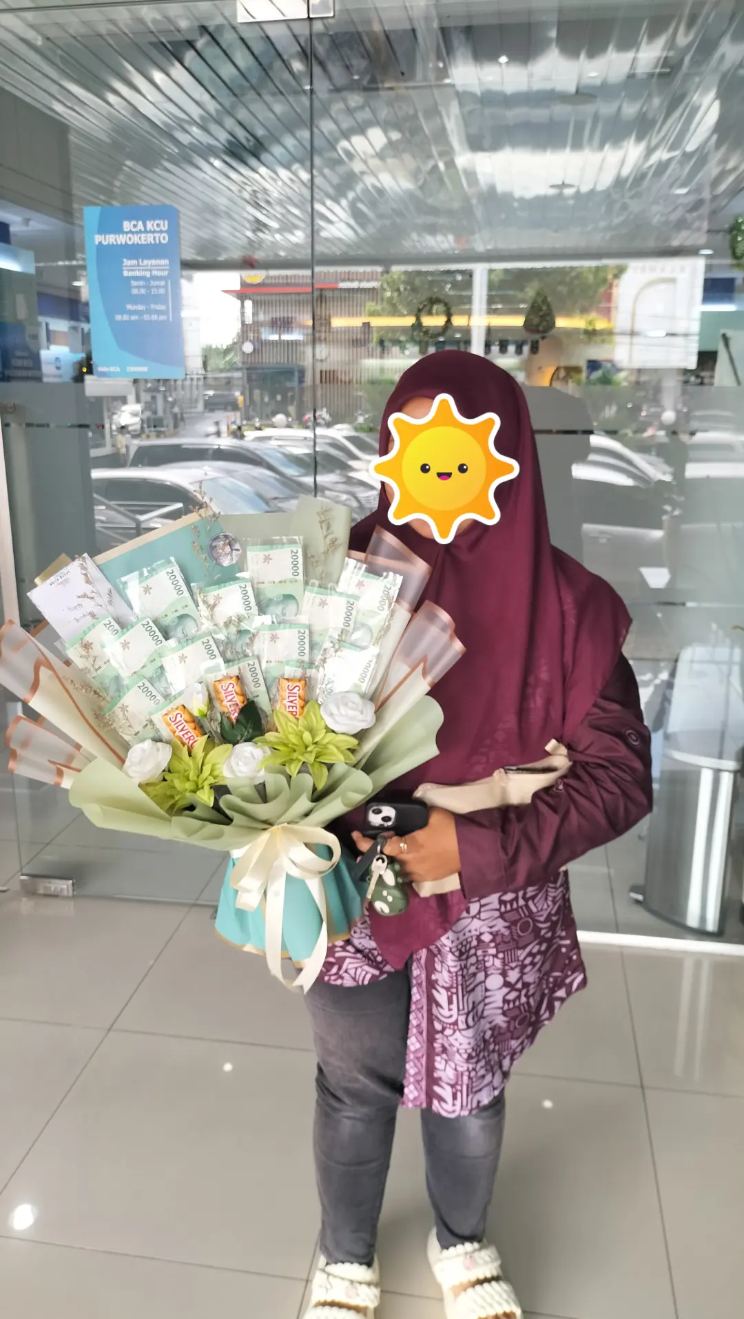 penerima buket uang 20rb di bca purwokerto
