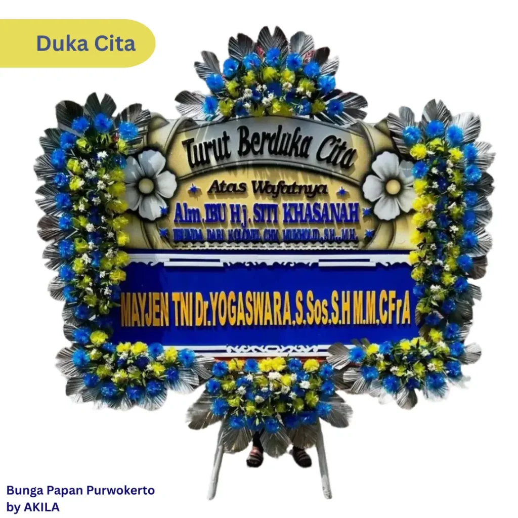 Bunga Papan Duka Cita Eternal Serenity proses cepat & free ongkir Purwokerto