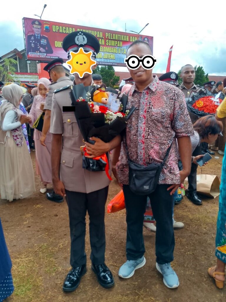 buket bunga mawar untuk acara pelantikan bintara di spn purwokerto