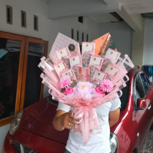 Pink Flame: Buket Uang 100 Ribu (Isi 10 Lembar) Akila Florist Pink Flame Purwokerto