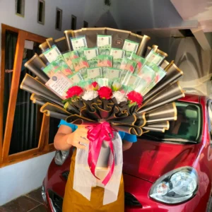 Jual Buket Uang 20 Ribu (25 Lembar) Extra Bunga Money Power Purwokerto