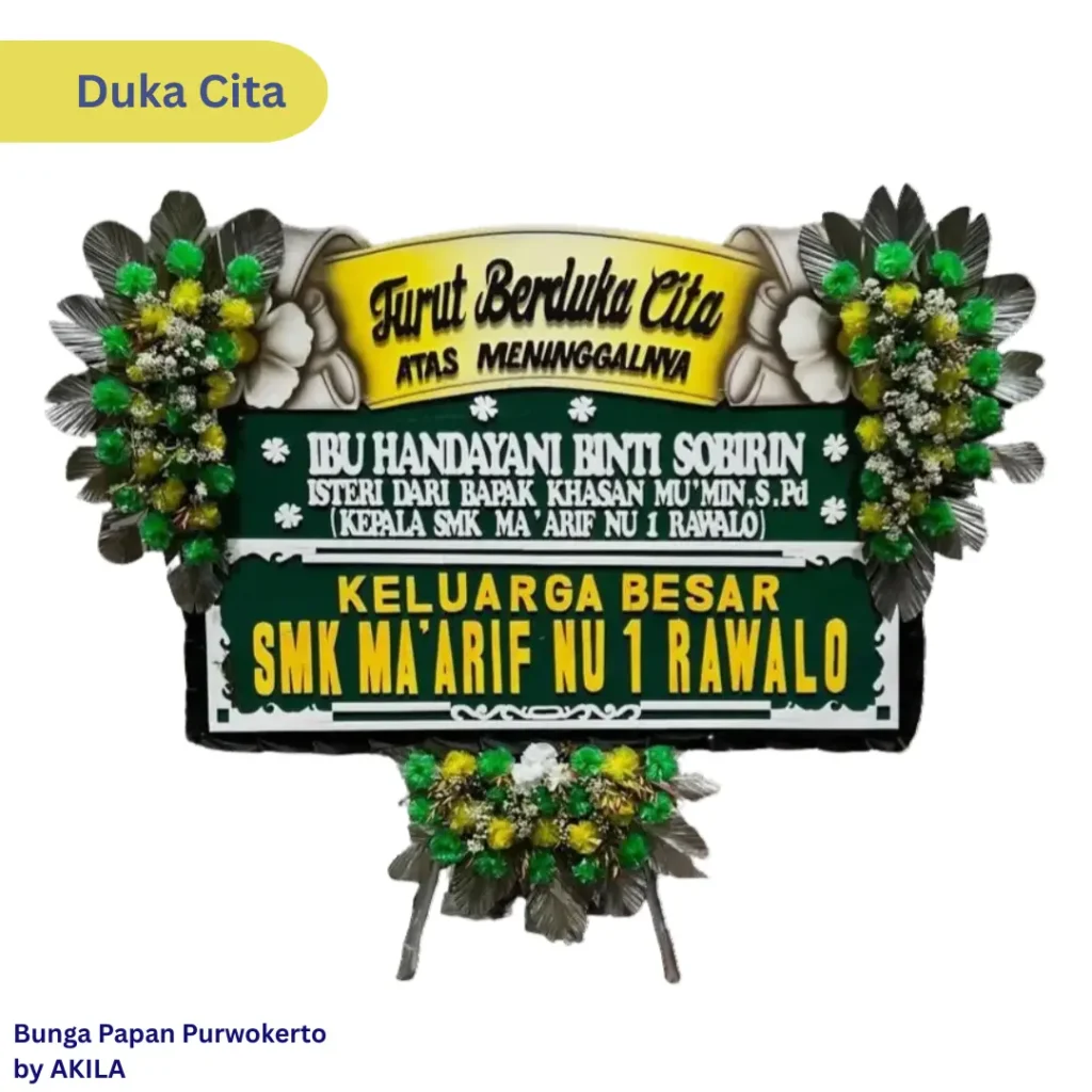 Bunga Papan Duka Cita - Adalman Free Ongir Purwokerto