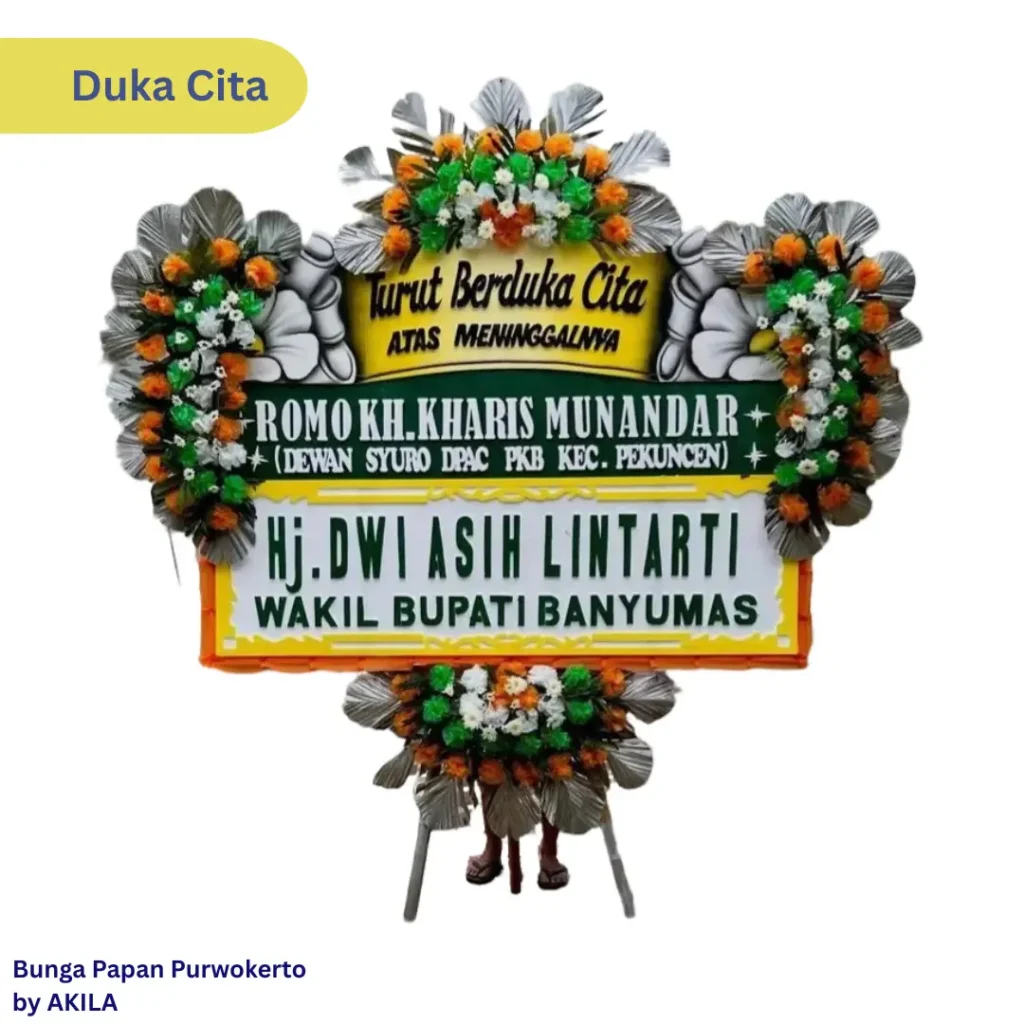 Bunga Papan Duka cita Deepest Sympathies Free Ongkir ke rumah duka di Purwokerto