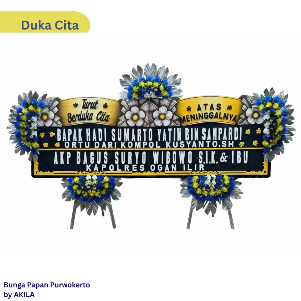 Jual Bunga Papan Duka Cita Eternal Door rumah duka gedung adiguna purwokerto
