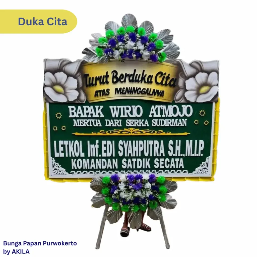 Bunga Papan Duka Cita Heaven Soul Free Ongkir Purwokerto