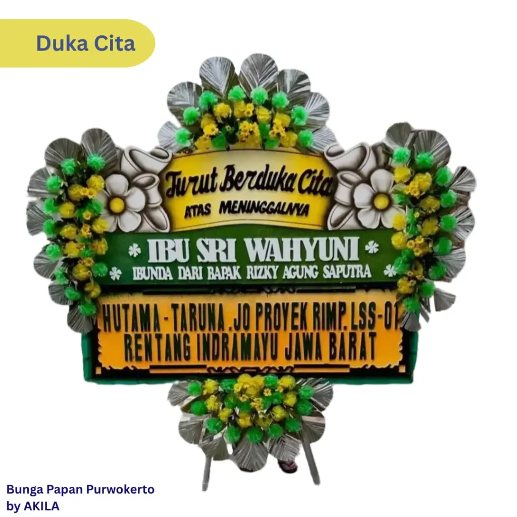 Bunga Papan Duka Cita Profound Sorrow Free Ongkir wilayah Purwokerto