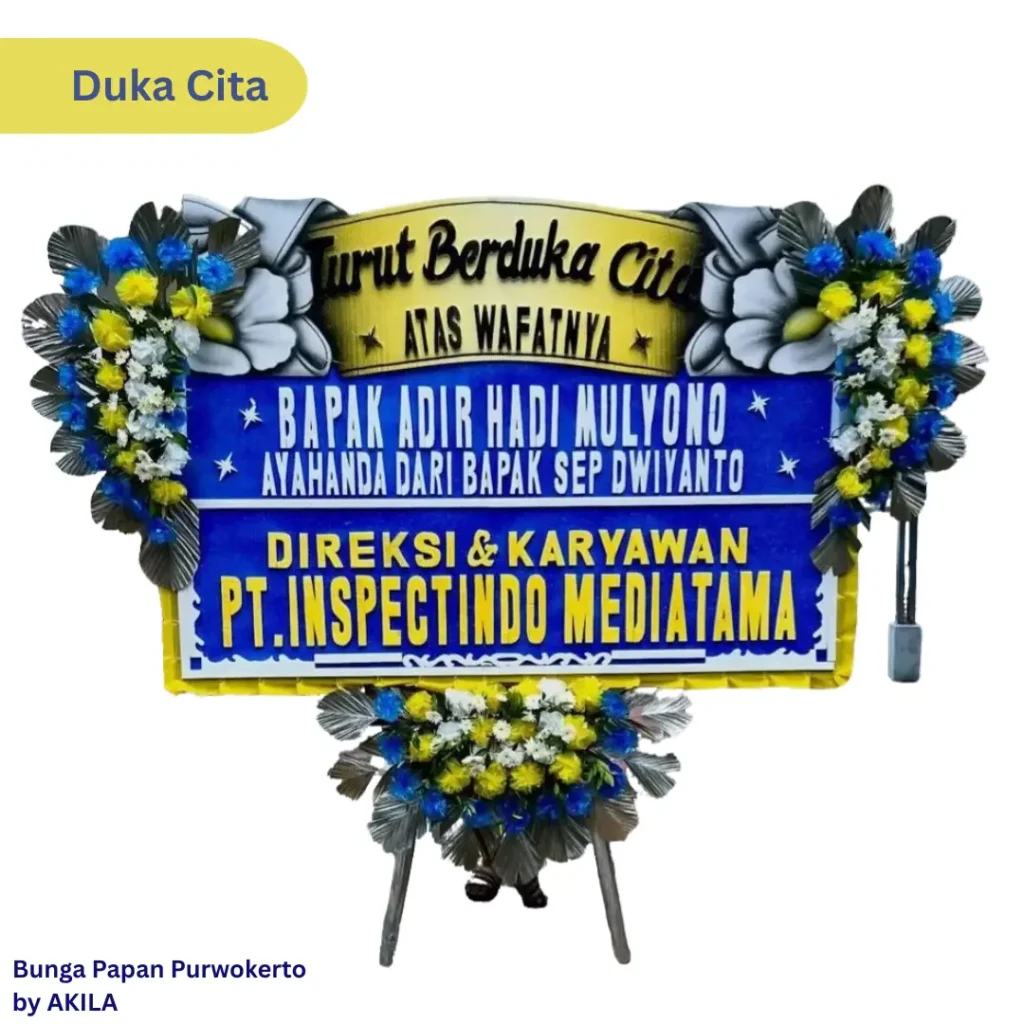 Bunga Papan Duka Cita Pure Soul proses cepat & free ongkir ke wilayah purwokerto sekitarnya