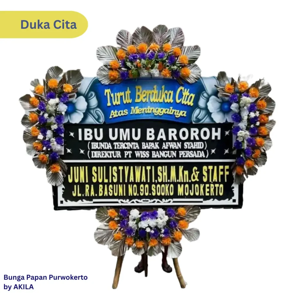 Pesanan 2 jam langsung jadi kirim ke rumah duka cita Purwokerto. Layanan profesional 24 jam.