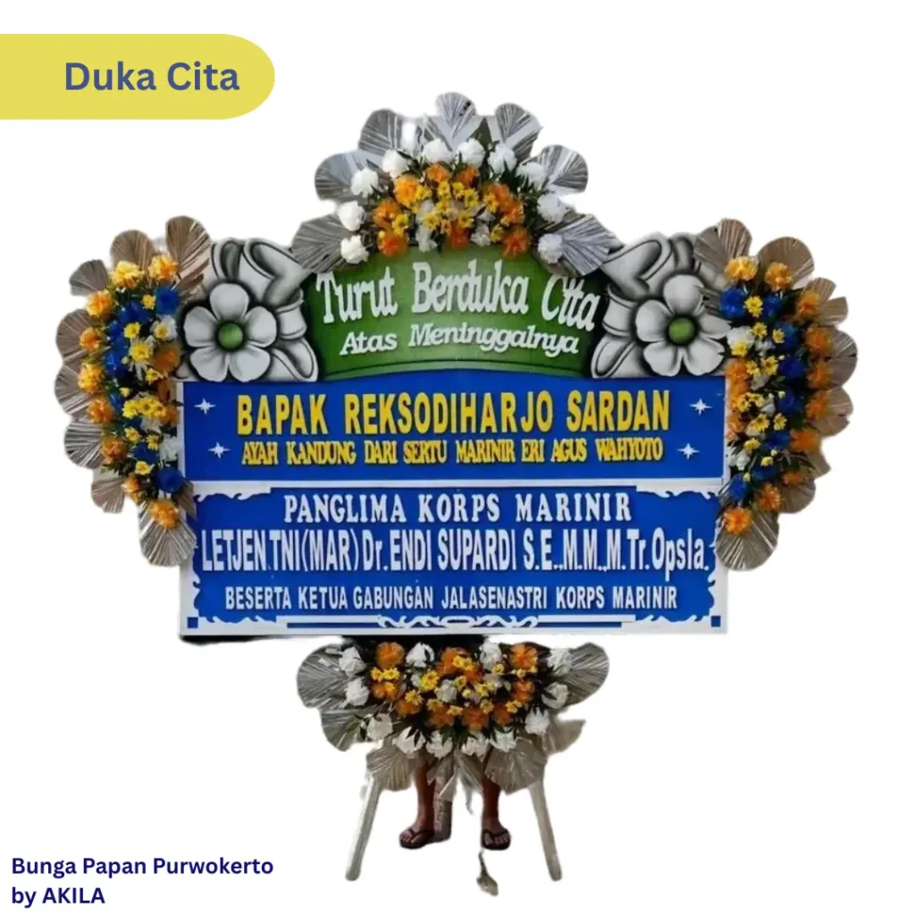 Bunga Papan Duka Cita Profound Sorrow Free Ongkir di rumah duka adiguna purwokerto