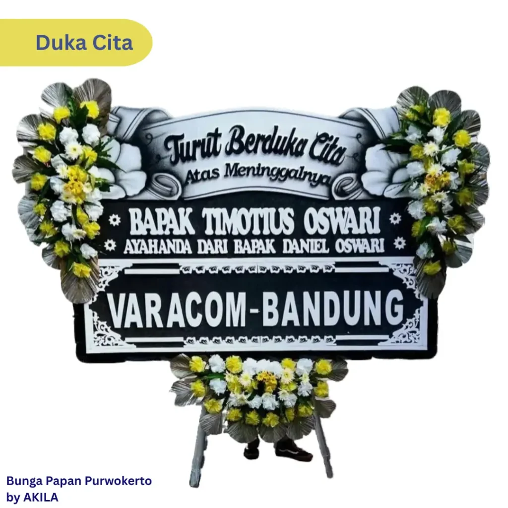Jual Bunga Papan Duka Cita Stars Heaven Purwokerto proses cepat 2 jam jadi
