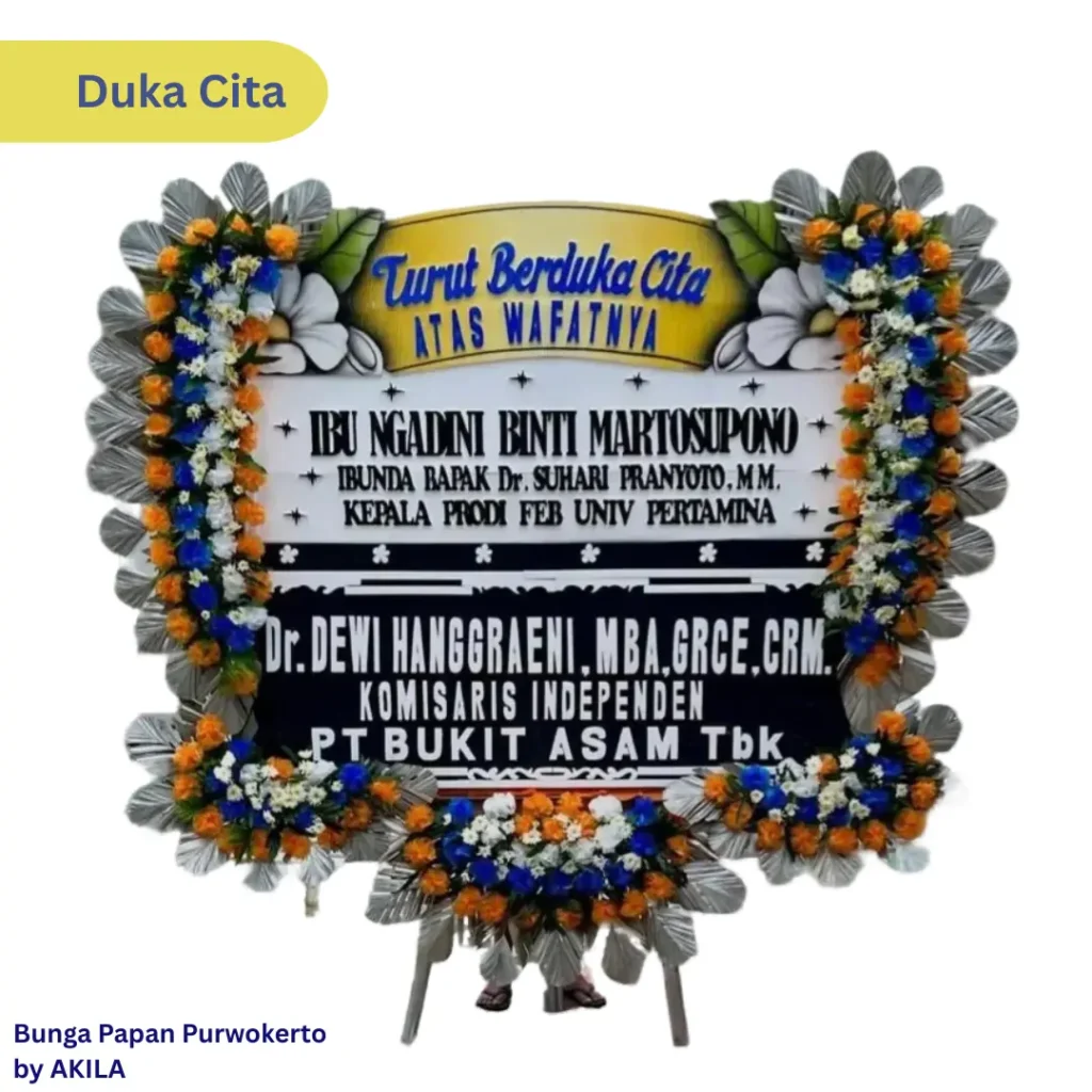 Bunga Papan Duka Cita Timeless Tranquility Rumah Duka Angela RSU St. Elisabeth Purwokerto