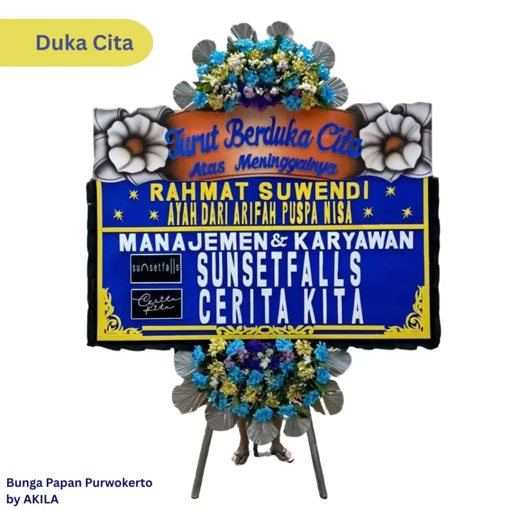 Jual Bunga Papan Sincere Sympathy Duka Cita Antar ke Rumah Duka Angela purwokerto