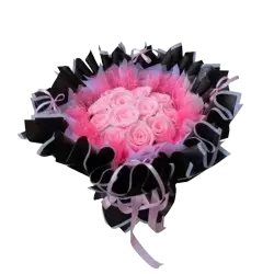 katalog round buket bunga satin purwokerto