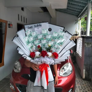 Buket Uang 20 Ribu (Isi 20 Lembar) Simply Cash Akila Florist & Buket Simply Cash Purwokerto