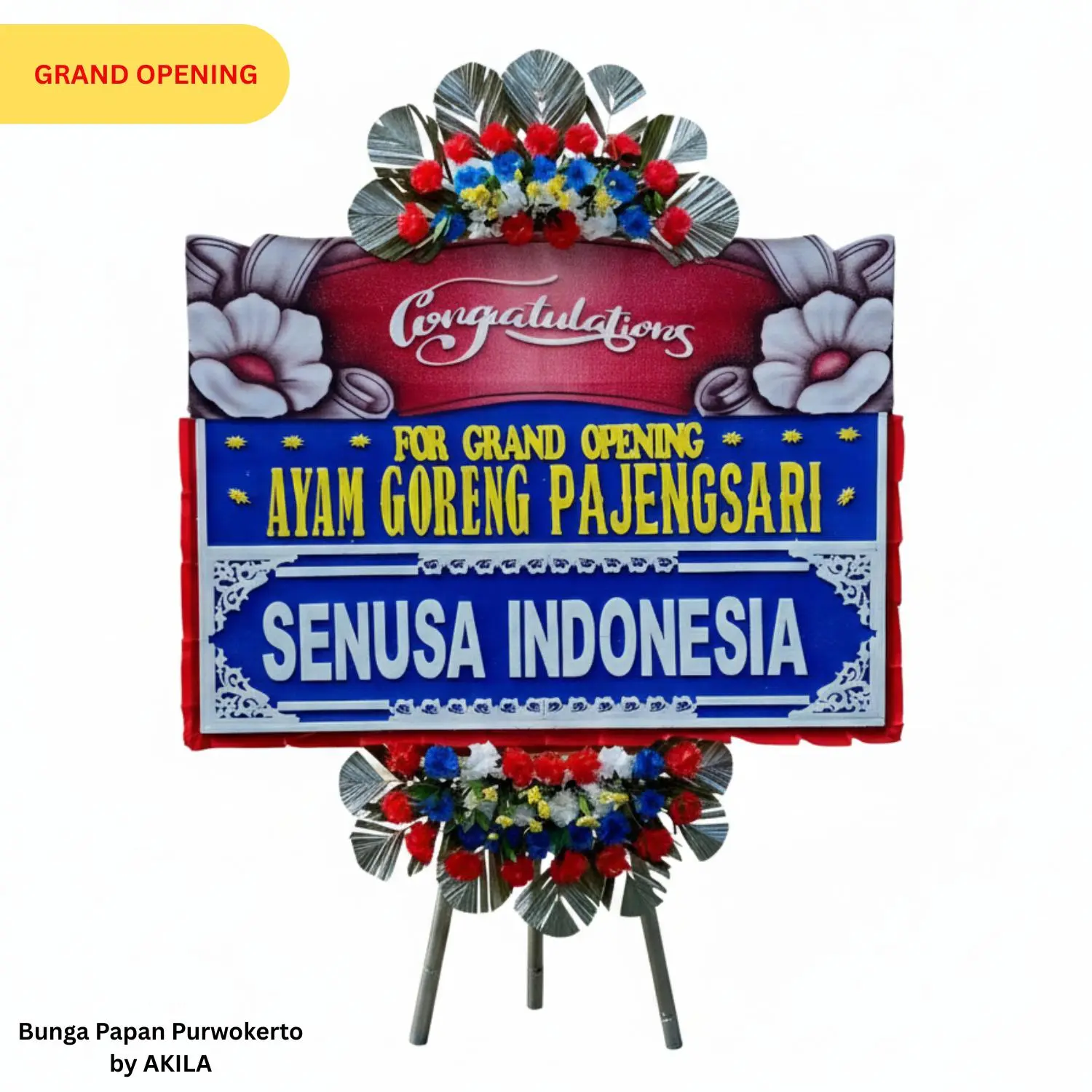 Bunga Papan Grand Opening Infinite Wealth 2 Jambul Free Ongkir Purwokerto Biru Merah Untuk Peresmian Kantor Baru