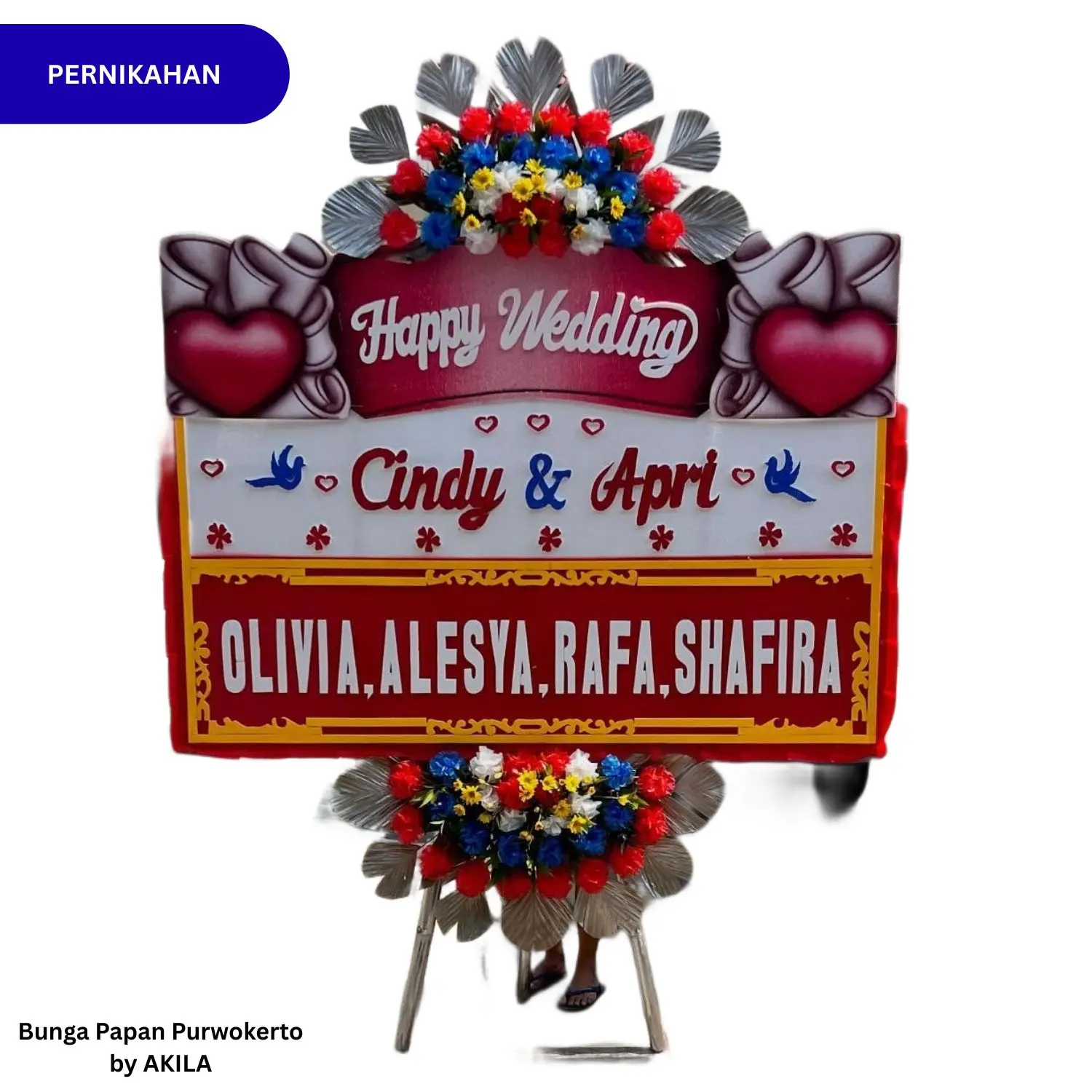 Jual Bunga Papan Pernikahan Purwokerto Eternal Bliss kirim ke Lokasi hajatan