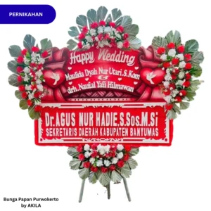 Kirim Bunga Papan Pernikahan Prosperous Love 4 Jambul Merah acara Wedding di Grand Karlita Hotel Purwokerto