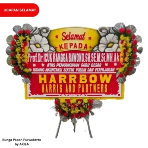Jual Bunga Papan Ucapan Selamat Pengukuhan Guru Besar UNSOED Victory Pinnacle Purwokerto