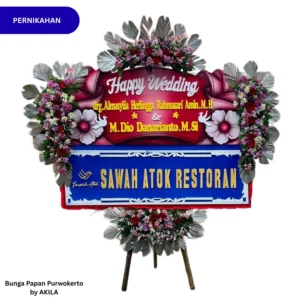 Jual Bunga Papan Pernikahan 4 Jambul Kirim ke Hotel Java Heritage Heavenly Blessing Purwokerto